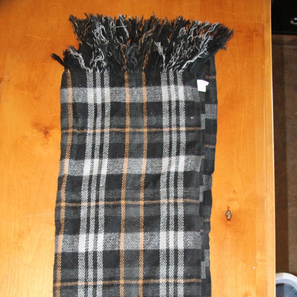 Black and Mustard Scarf